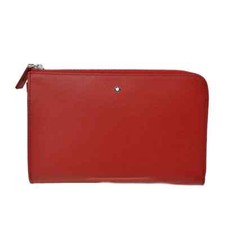 Bolsa de mão Montblanc maleta empresarial couro vermelho 22x14x3cm usada comprar usado  Enviando para Brazil