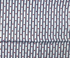 Tecido listrado Country Hearts material costura artesanato fazenda rústica chalé núcleo, usado comprar usado  Enviando para Brazil