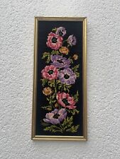 Canevas encadré fleurs d'occasion  Le Grand-Lucé
