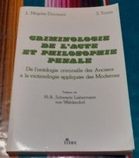 Criminologie acte philosophie d'occasion  Illkirch-Graffenstaden