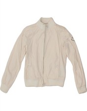 Jaqueta Bombardeiro Feminina BOMB BOOGIE Reino Unido 16 Grande Nylon Branco CA10 comprar usado  Enviando para Brazil