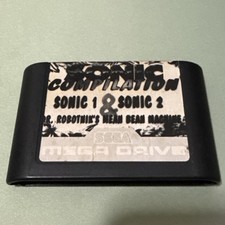 Sonic Compilation Sonic 1 & 2 - Jogo Sega Mega Drive PAL somente cartucho testado, usado comprar usado  Enviando para Brazil