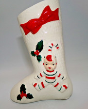 Vintage Natal Candy Cane Elf Pixie Boot Meia Japão Vaso Plantador RARO comprar usado Vintage Natal Candy Cane Elf Pixie Boot Meia Japão Vaso Plantador RARO comprar usado  Enviando para Brazil