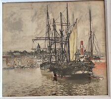 Gravure aquarellée bateau d'occasion  Neuilly-Plaisance