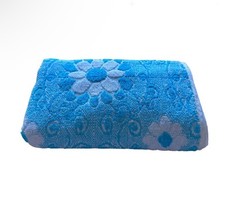 Toalha de banho vintage azul branco margarida algodão retrô, usado comprar usado  Enviando para Brazil