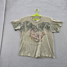 Camisa DE COLECCIÓN Bears Hombres L Glacier National Park Montana Puntada Única Años 90 EE. UU. segunda mano  Embacar hacia Mexico