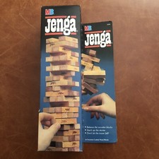 Pré-propriedade Original Vintage 1986 Jenga MB Jogo Blocos de Madeira Completo Excelente EUA, usado comprar usado  Enviando para Brazil