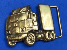 CORTADO SEMI-Big Rig Tractor Trailer Drivers fivela de cinto de latão sólido por Baron comprar usado  Enviando para Brazil