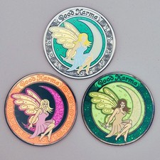 Set of three Karma 2010 Geocoins - not activated, usado comprar usado  Enviando para Brazil