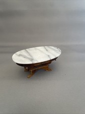 Linda mesa de mármore branco pássaros esculpidos à mão miniatura 1:12 comprar usado  Enviando para Brazil