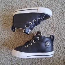 Tênis Converse All Star bebê criança tamanho 4 preto cano alto meninas meninos comprar usado  Enviando para Brazil