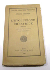 Bergson enrico evoluzione usato  Roma