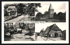 Usado, AK Raven /Lüneburger Heide, Schule, Kirche, Steingrab, Altes Bauernhaus  comprar usado  Enviando para Brazil