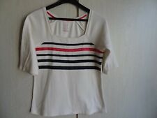 Shirt blanc rayures d'occasion  Villecresnes