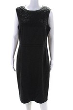 Vestido midi Magaschoni Collection feminino sem mangas malha cabo cinza tamanho 14 comprar usado  Enviando para Brazil