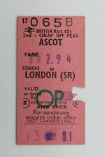 British railway ticket for sale  REDCAR