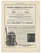 1913 Multiplex Concrete Machinery Co. Anúncio: Máquina de fazer blocos - Elmore, OHIO comprar usado  Enviando para Brazil