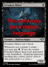 Mtg forsaken miner usato  Bari