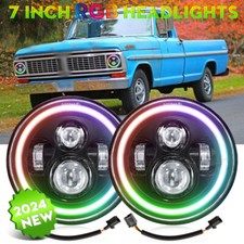 Usado, Faróis redondos Halo Angel Eyes 2 peças para Ford F100 F150 F250 caminhão RGB 7" polegadas comprar usado Usado, Faróis redondos Halo Angel Eyes 2 peças para Ford F100 F150 F250 caminhão RGB 7" polegadas comprar usado  Enviando para Brazil