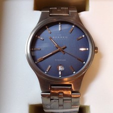 Relógio analógico Skagen Dinamarca 105LTX masculino fino titânio cinza 34mm quartzo comprar usado  Enviando para Brazil