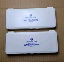 Conjunto de 2 - Conjuntos Grumbacher Deluxe aquarelas transparentes/opacas WCT24 e W0024 comprar usado  Enviando para Brazil