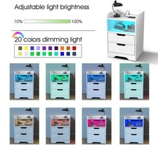 3drawer led bedside for sale  LEICESTER
