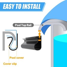 47 peças clipes de cobertura de piscina de inverno - 4,7 polegadas braçadeiras de cobertura de piscina para parede de aço comprar usado  Enviando para Brazil