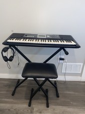 Usado, Teclado Yamaha YPT-230 com suporte, banquinho, fones de ouvido e adesivos - Pacote comprar usado  Enviando para Brazil
