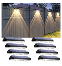 Pacote com 8 lavadoras de parede solares LED, cerca externa à prova d'água luzes solares comprar usado  Enviando para Brazil