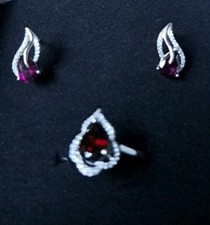 925silber set edelsteine gebraucht kaufen  St.Kilian