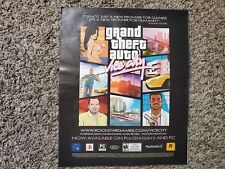 Arte promocional anúncio impressão página revista PS2 e PC Grand Theft Auto Vice City 12" x 10" comprar usado  Enviando para Brazil