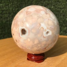 Esfera de quartzo ágata flor de cerejeira natural 330G bola de cristal espécime mineral comprar usado  Enviando para Brazil