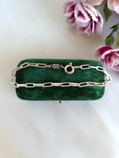 Pulseira oval vintage prata esterlina 925 italiana UNNOAERRE clipe de papel link comprar usado  Enviando para Brazil