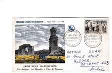 1957 França FDC (Premier Jour) - Les Antiques: Le Mausolée et l'Arc de Triomphe comprar usado  Enviando para Brazil