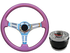 Pink chrome steering for sale  PETERBOROUGH