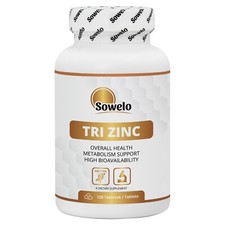 Usado, Tri Zinc – 150% RDI por comprimido, suporte imunológico e antioxidante – Sowelo comprar usado  Enviando para Brazil