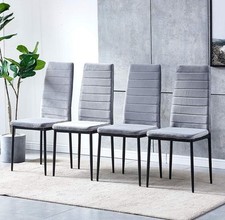 Grey velvet dining for sale  BIRMINGHAM