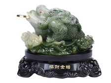 Estátua de sapo dinheiro Feng Shui com moeda decoração base giratória sapo 3 pernas comprar usado  Enviando para Brazil
