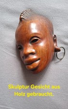 Skulptur gesicht holz gebraucht kaufen  Frankfurt am Main