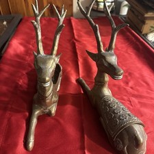 Pair brass deer for sale  Shepherd