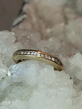  Anel octógono favo de mel ouro amarelo 10k e diamante corpo a corpo 4 gramas tamanho 7,5 comprar usado  Enviando para Brazil