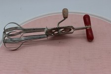 Usado, Batedor de ovos vintage de alta velocidade alças vermelhas misturador manual aço inoxidável comprar usado  Enviando para Brazil