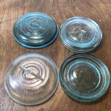 Lote de 4 tampas de frasco de conservas de vidro vintage, usado comprar usado  Enviando para Brazil