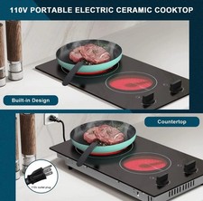Cooktop elétrico Karinear 110v 2 queimadores, fogão elétrico de 12 pol. com plugue, usado comprar usado  Enviando para Brazil