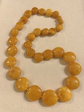 Colar antigo de âmbar gema de ovo de caramelo báltico comprar usado  Enviando para Brazil