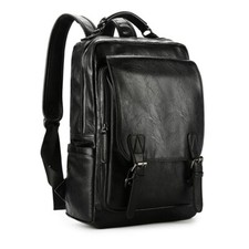 Mochila masculina moda moda viagem lazer couro ecológico, usado comprar usado  Enviando para Brazil