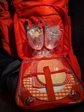 Usado, Piquenique - Refrigerador de vinho e queijo bolsa isolada de lona VERMELHA nova frete grátis  comprar usado  Enviando para Brazil
