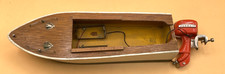 Usado, Vintage 1950’s Bateria de Madeira 11” Barco de Brinquedo com Motor de Popa Sereia feito no Japão comprar usado  Enviando para Brazil