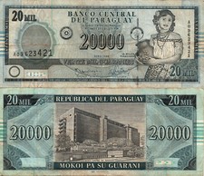 Paraguay 20.000 guaranies d'occasion  Bonneuil-sur-Marne