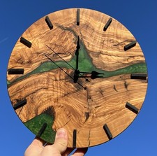 Wanduhr livenholz epoxidharz gebraucht kaufen  Bodenkirchen